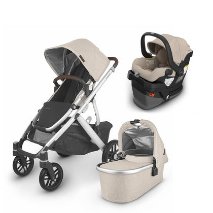 UPPAbaby Vista V2 + Bassinet + Mesa V3 Travel System Bundle - Declan (Oat Melange)