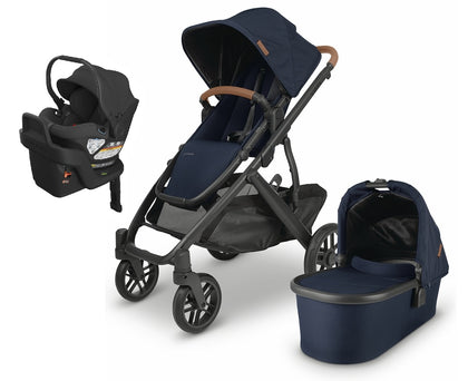 UPPAbaby Vista V2 + Aria Travel System - NOA / JAKE (Navy/Charcoal)
