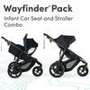 BOB Gear Wayfinder Travel System, Infant Car Seat and Stroller Combo, Nightfall