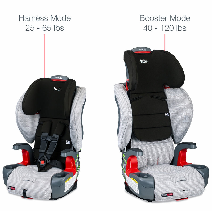 BRITAX Grow With You Harness-to-Booster Car Seat with ClickTight Clean Comfort Black