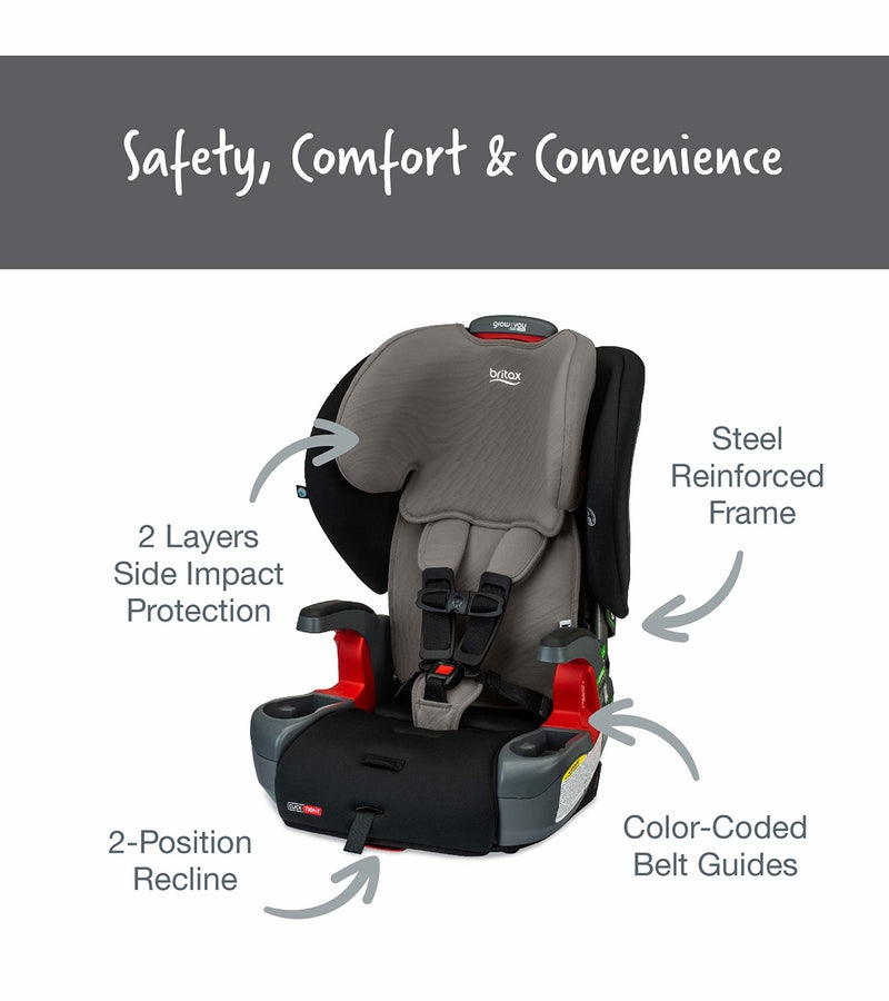Britax Grow With You ClickTight Harness Booster Car Seat - Gray Contour
