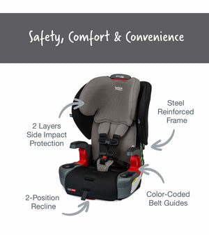 Britax Grow With You ClickTight Harness Booster Car Seat - Gray Contour