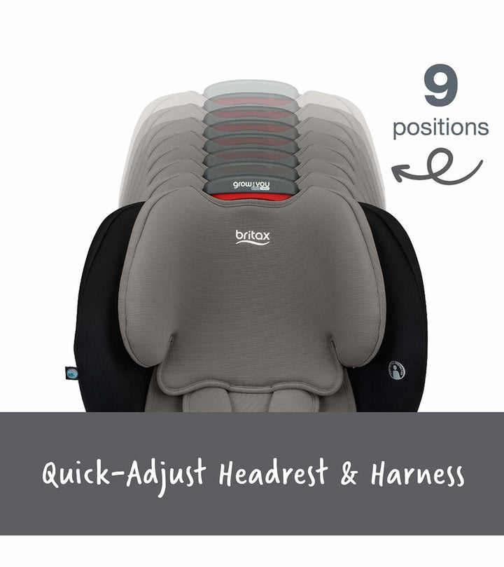 Britax Grow With You ClickTight Harness Booster Car Seat - Gray Contour