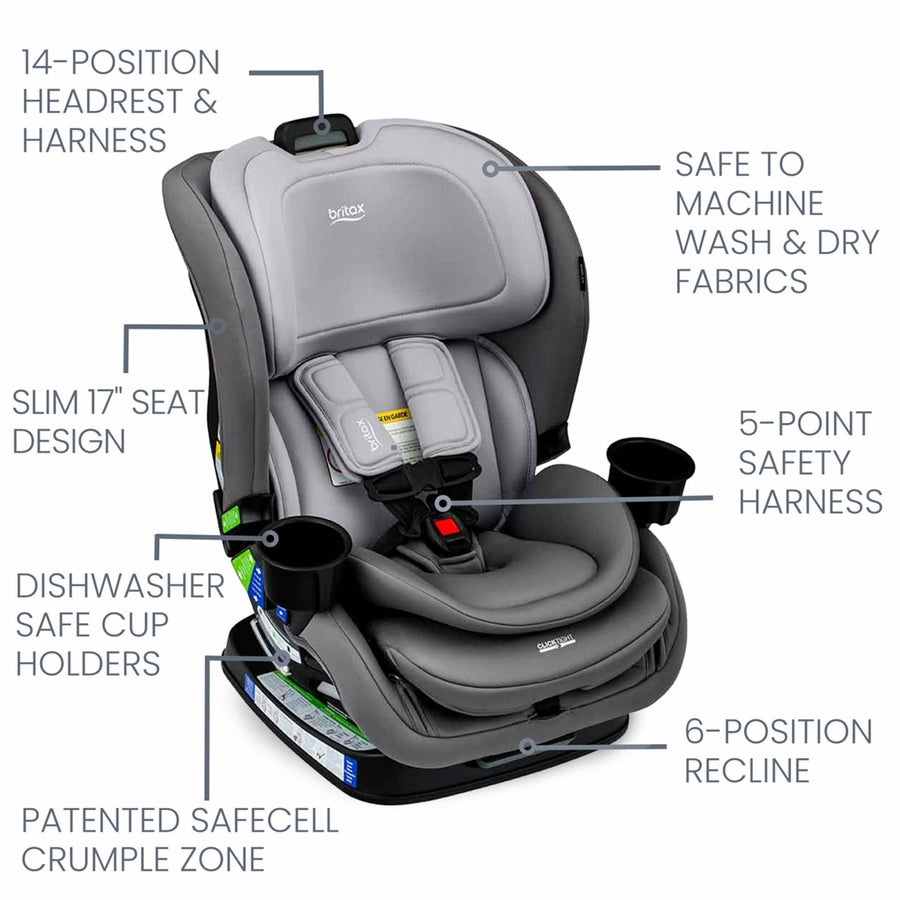 Britax Poplar Convertible Car Seat - Glacier Graphite