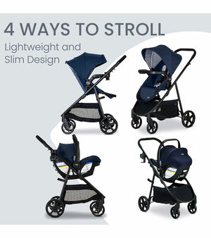 Britax Willow Brook Travel System - Navy Glacier