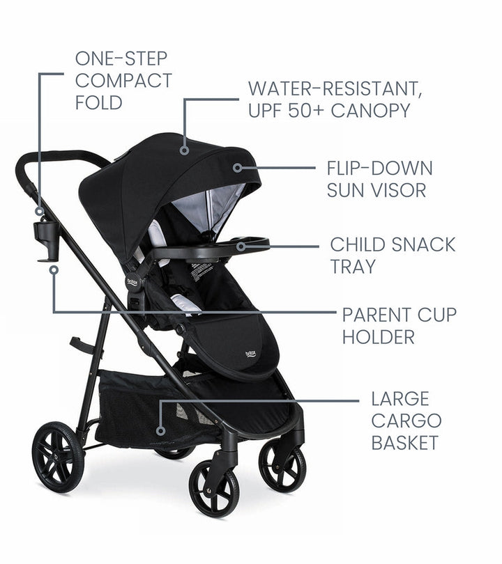 Britax Willow Brook Travel System - Onyx Glacier