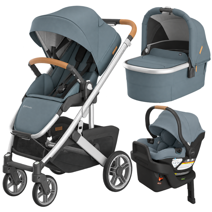 UPPAbaby Cruz V3 + Bassinet V3 + Aria V2 Travel System — Callum — all included components