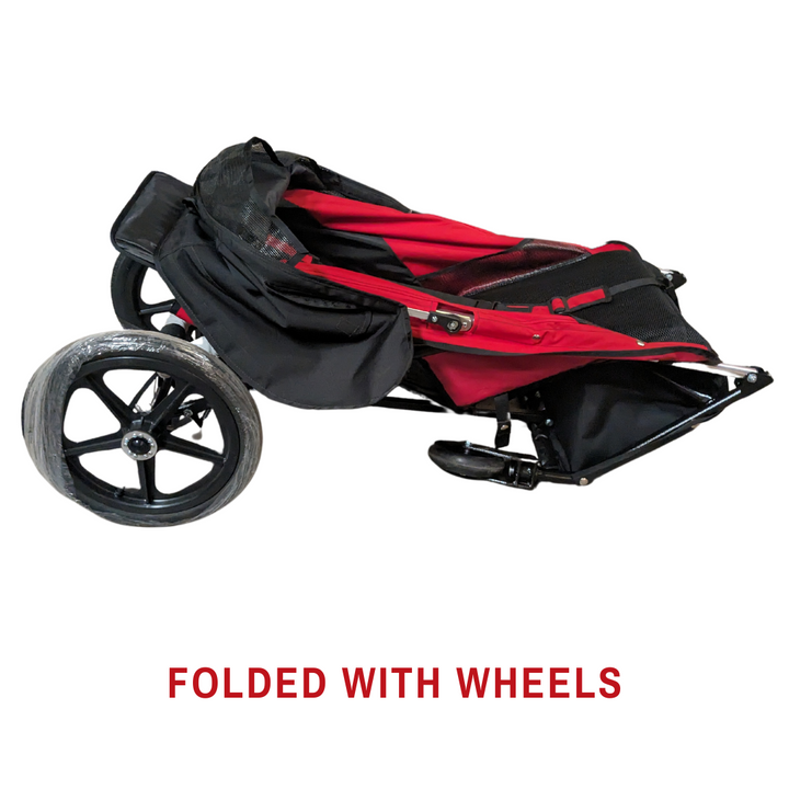 Adaptive Star Axiom LASSEN 3 Lassen Push Chair - Navy folded with wheels 
