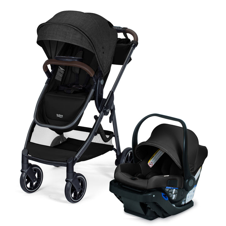 Britax Phases stroller and Arbor car seat Raven Black