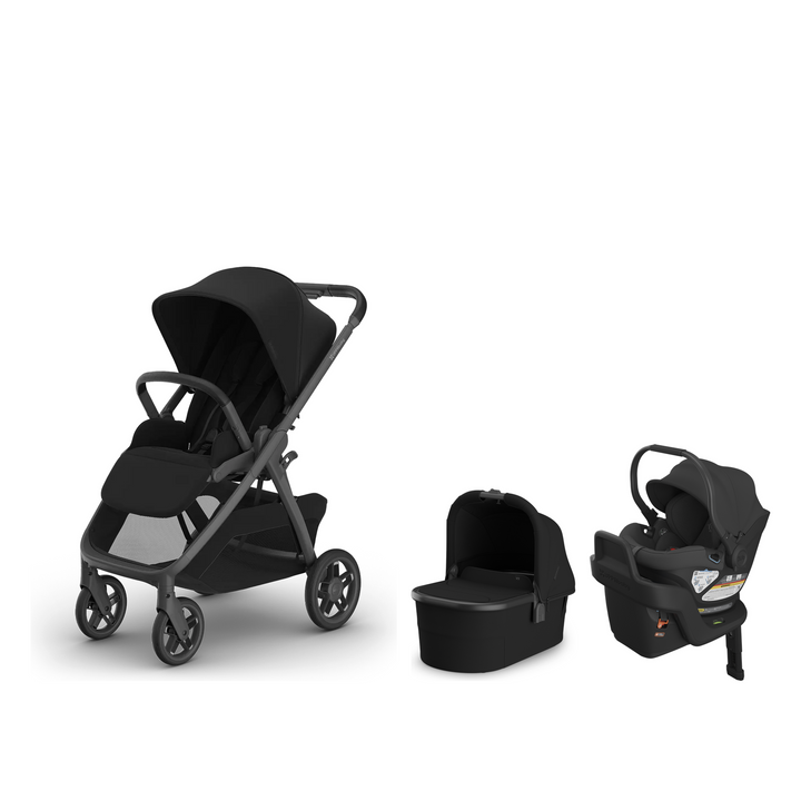 James Kona stroller and James Bassinet V3 with Jake Aria V2 infant car seat and base