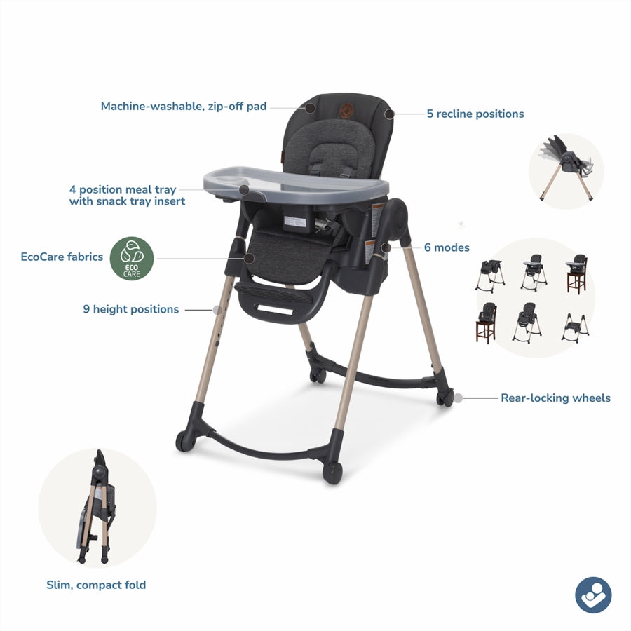 maxi cosi.high chair Maxi-Cosi Minla 6-in-1 High Chair (Classic Graphite)