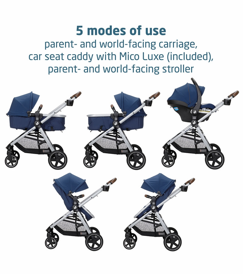 Maxi-Cosi 2026 Zelia 2 Luxe 5-in-1 Modular Travel System - New Hope Navy