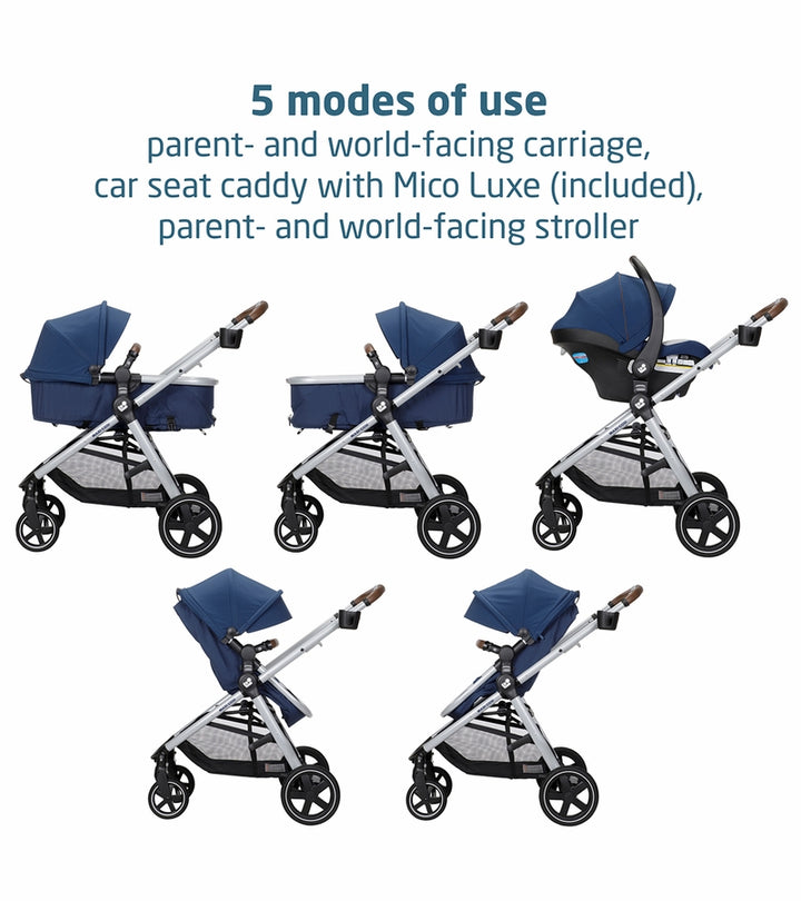 Maxi-Cosi 2026 Zelia 2 Luxe 5-in-1 Modular Travel System - New Hope Navy