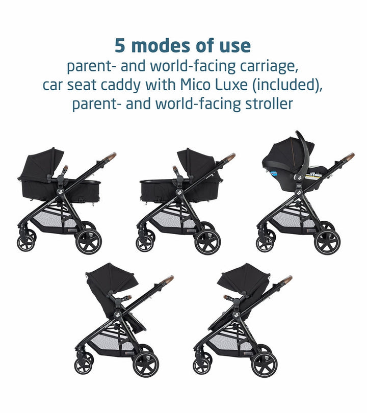 Maxi-Cosi Zelia 2 Luxe 5-in-1 Modular Travel System in New Hope Black - image 6