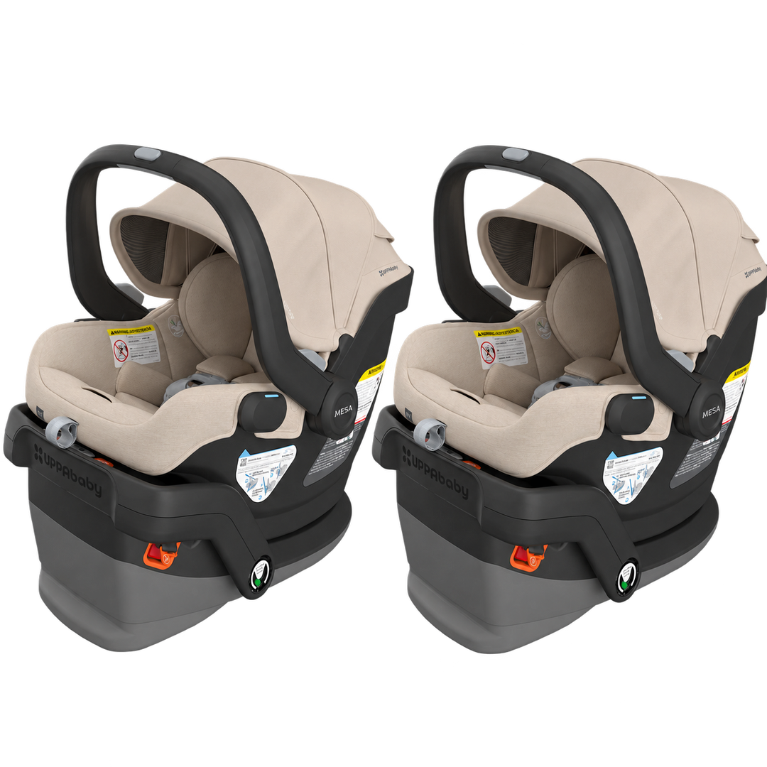 UPPAbaby Mesa V3 Twin Car Seat & Base 2-Pack — Declan — all included components