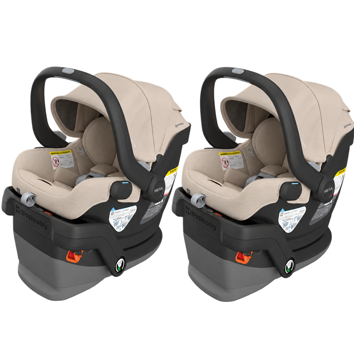 UPPAbaby Mesa V3 Twin Car Seat &amp; Base 2-Pack — Declan — all included components