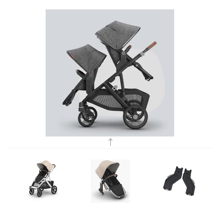 UPPAbaby Vista V3 Growing Family Double Stroller in Declan — official parent-use configuration and all included components — CK parent-use V3