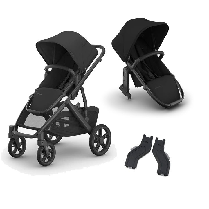 UPPAbaby Vista V3 Growing Family Double Stroller in James — exact-color transparent all-components cover — CK transparent exact V4