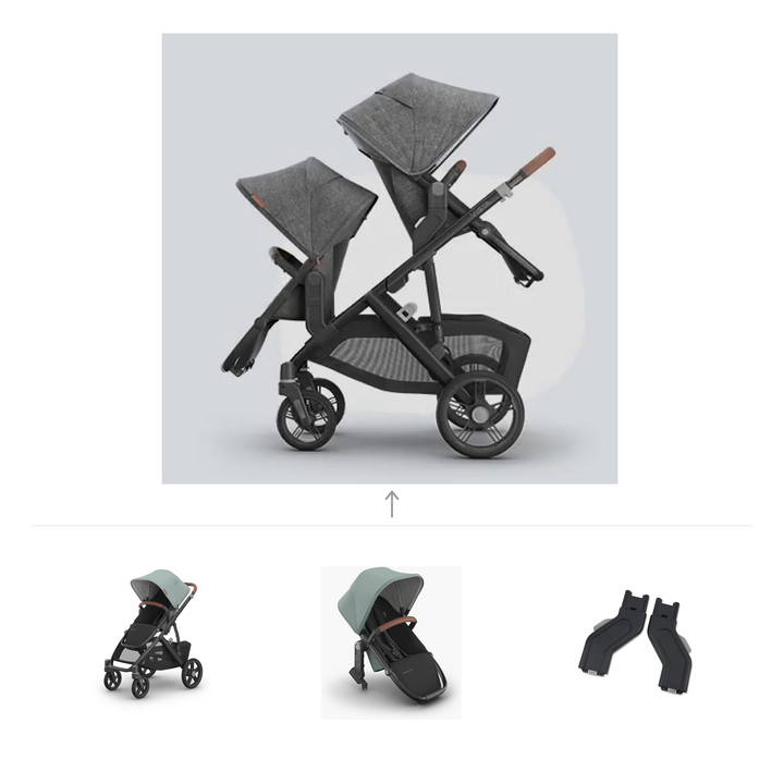 UPPAbaby Vista V3 Growing Family Double Stroller in Kenzi — official parent-use configuration and all included components — CK parent-use V3