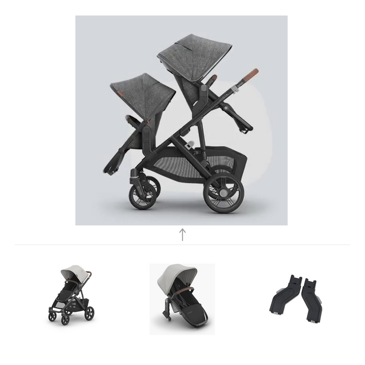 UPPAbaby Vista V3 Growing Family Double Stroller in Savannah — official parent-use configuration and all included components — CK parent-use V3