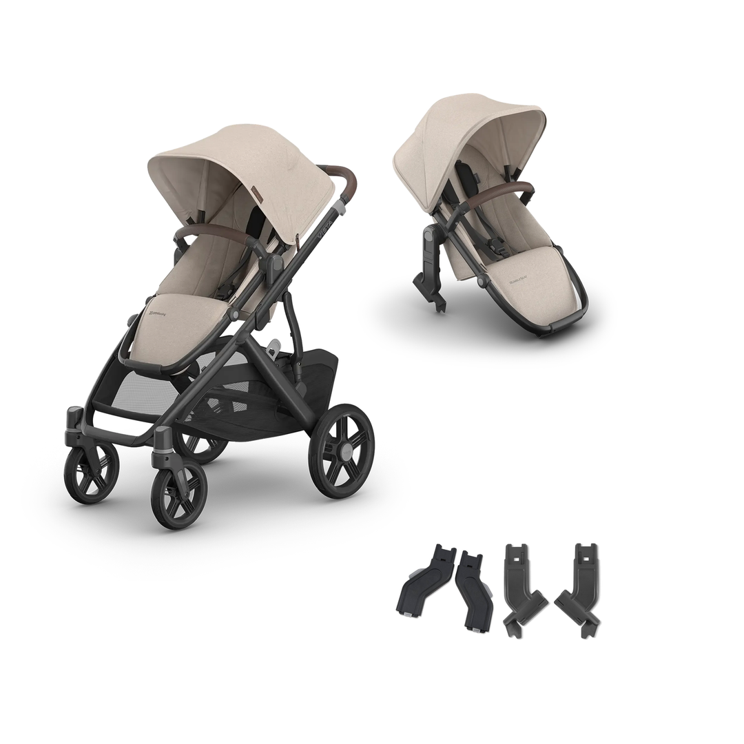UPPAbaby Vista V3 Growing Family Double Stroller in Ada — all included components