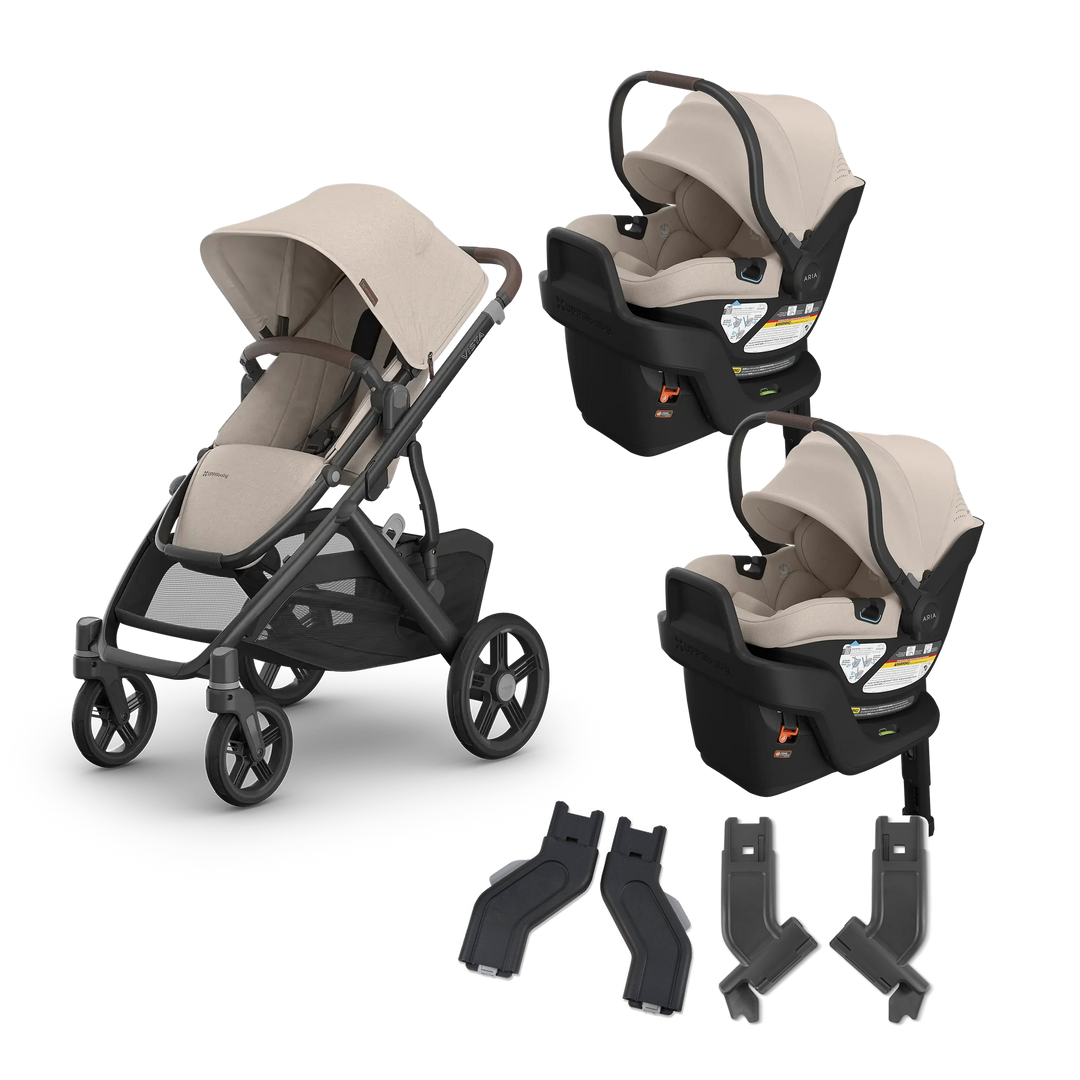 UPPAbaby Vista V3 Twin Aria V2 Travel System in Ada — exact-color transparent all-components cover — CK transparent exact V4