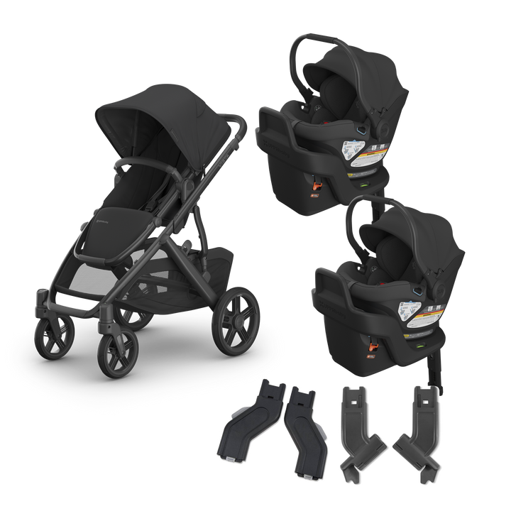 UPPAbaby Vista V3 Twin Aria V2 Travel System in Jake — exact-color transparent all-components cover — CK transparent exact V4