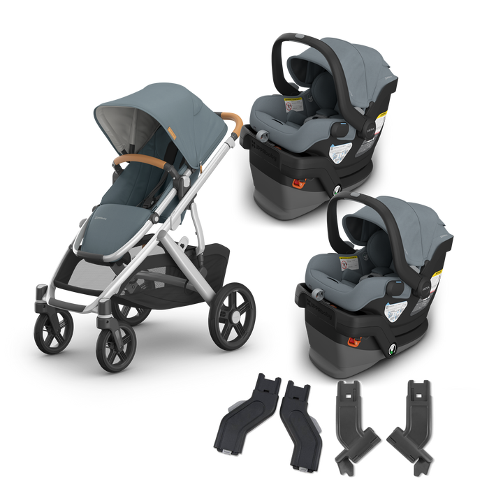 UPPAbaby Vista V3 Twin Mesa V3 Travel System in Callum — exact-color transparent all-components cover — CK transparent exact V4