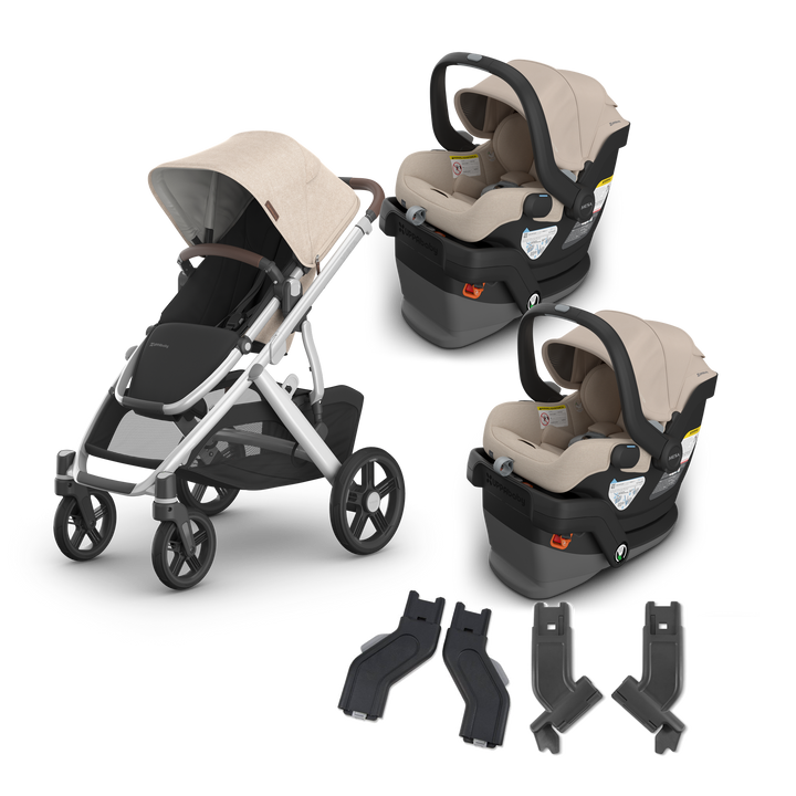 UPPAbaby Vista V3 Twin Mesa V3 Travel System in Declan — exact-color transparent all-components cover — CK transparent exact V4