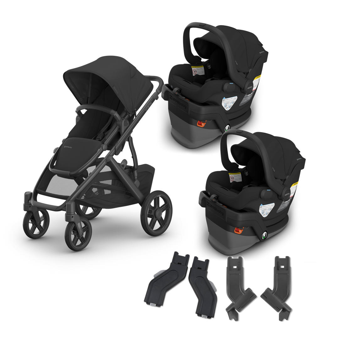 UPPAbaby Vista V3 Twin Mesa V3 Travel System in Jake — exact-color transparent all-components cover — CK transparent exact V4