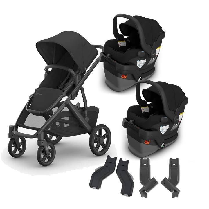 UPPAbaby Vista V3 Twin Mesa V3 Travel System in James — exact-color transparent all-components cover — CK transparent exact V4