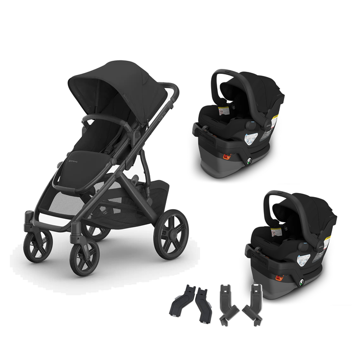 UPPAbaby Vista V3 Twin Mesa V3 Travel System in James — all included components