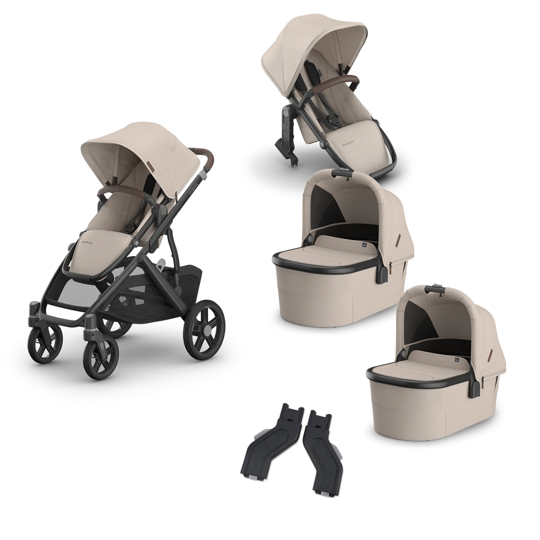 UPPAbaby Vista V3 Twin Bassinet Grow Stroller in Ada — exact-color transparent all-components cover — CK transparent exact V4