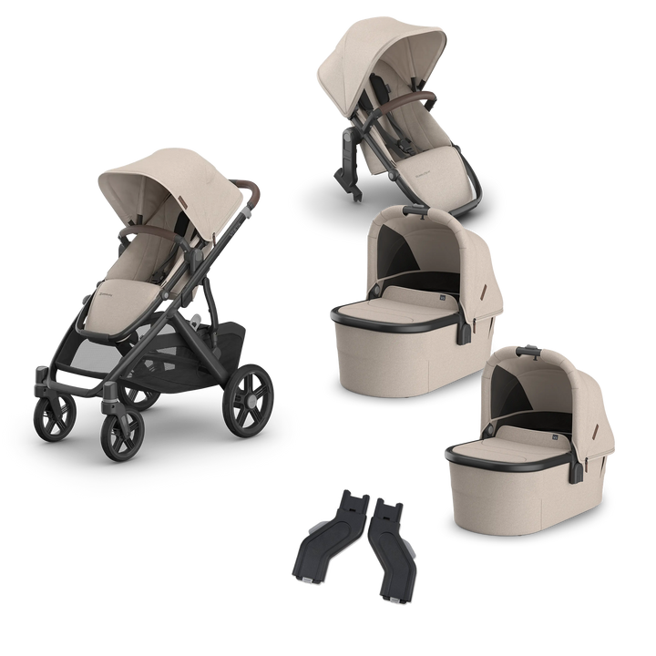 UPPAbaby Vista V3 Twin Bassinet Grow Stroller in Ada — exact-color transparent all-components cover — CK transparent exact V4