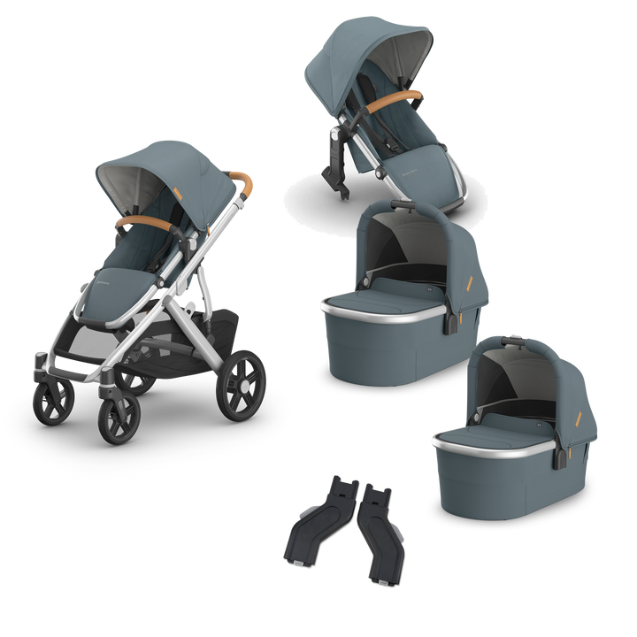 UPPAbaby Vista V3 Twin Bassinet Grow Stroller in Callum — exact-color transparent all-components cover — CK transparent exact V4