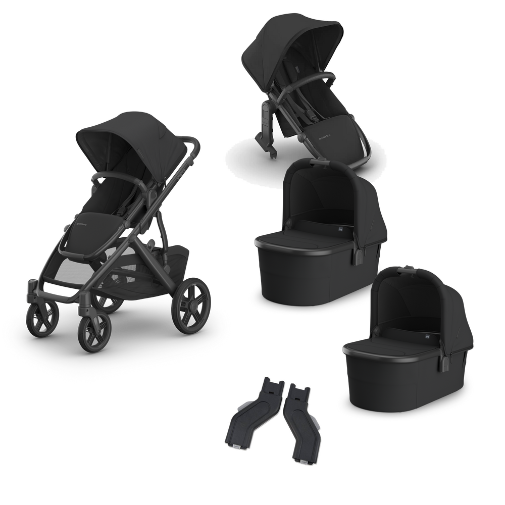 UPPAbaby Vista V3 Twin Bassinet Grow Stroller in Jake — exact-color transparent all-components cover — CK transparent exact V4