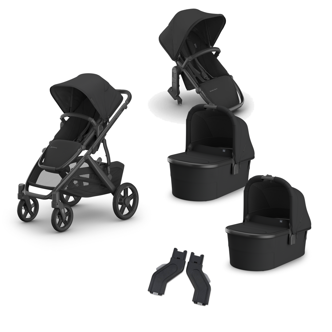 UPPAbaby Vista V3 Twin Bassinet Grow Stroller in Jake — exact-color transparent all-components cover — CK transparent exact V4