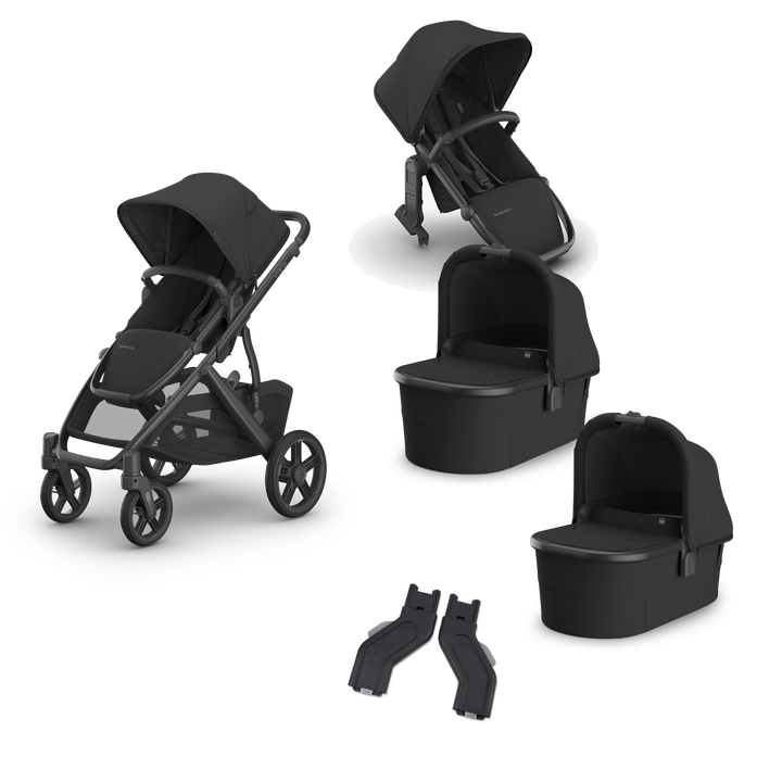 UPPAbaby Vista V3 Twin Bassinet Grow Stroller in Jake — exact-color transparent all-components cover — CK transparent exact V4