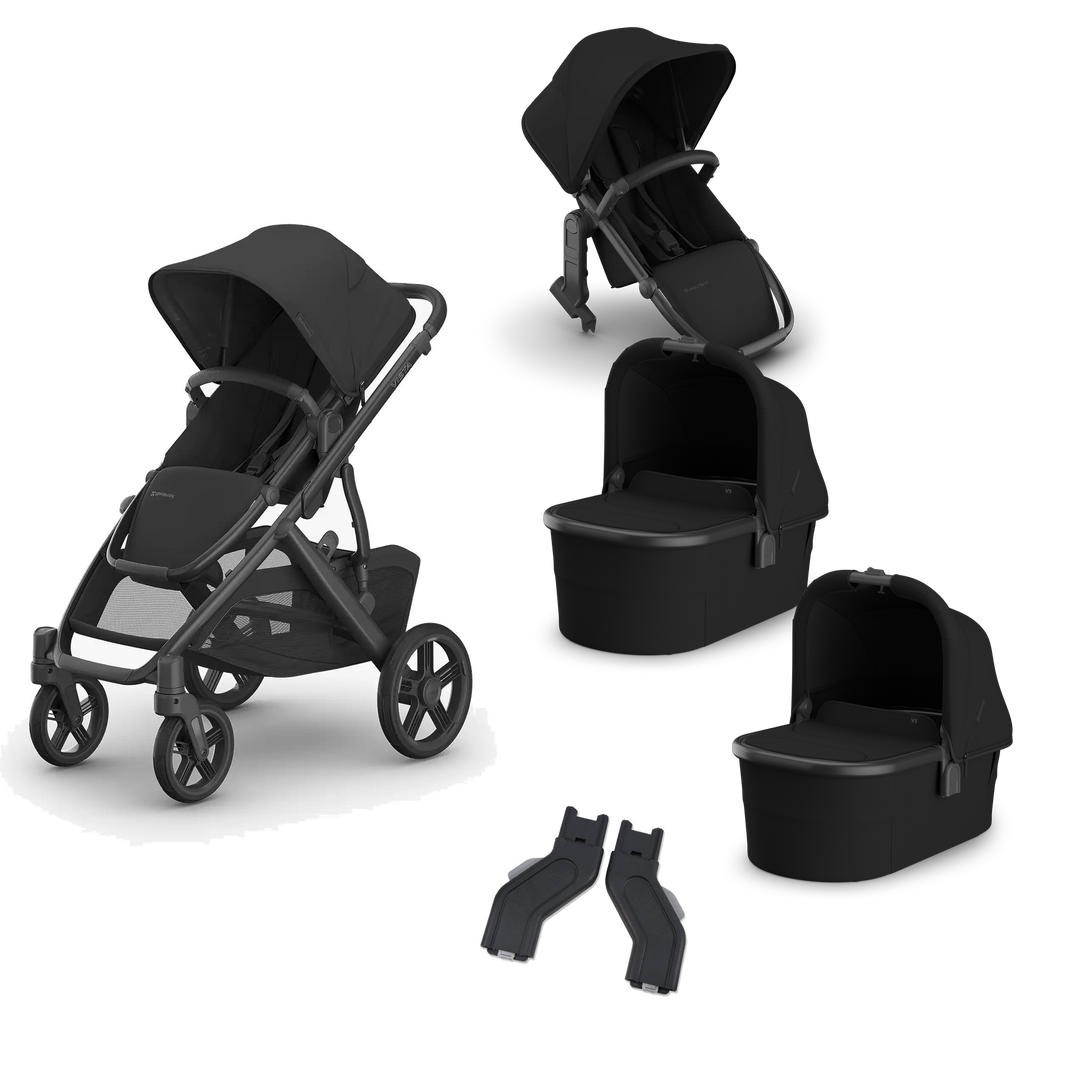 UPPAbaby Vista V3 Twin Bassinet Grow Stroller in James — exact-color transparent all-components cover — CK transparent exact V4