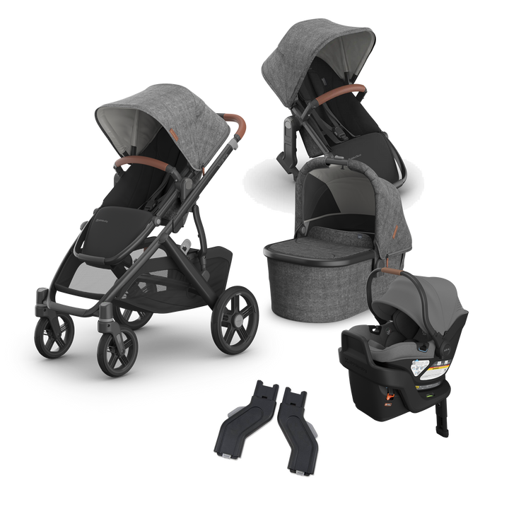 UPPAbaby Vista V3 Aria V2 Mega Bundle in Greyson — exact-color transparent all-components cover — CK transparent exact V4
