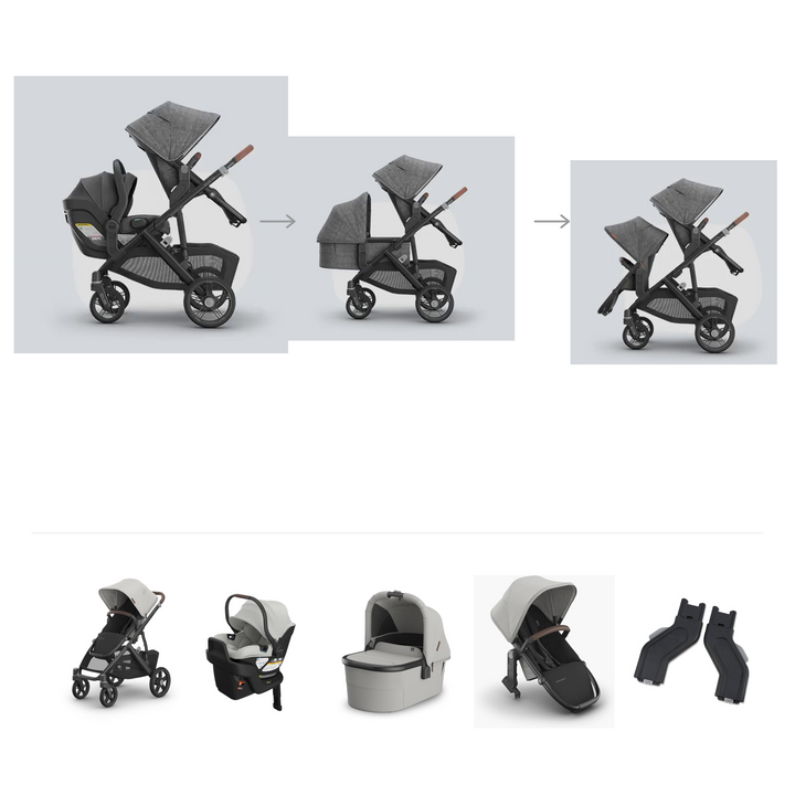 UPPAbaby Vista V3 Aria V2 Mega Bundle in Savannah — official parent-use configuration and all included components — CK parent-use V3