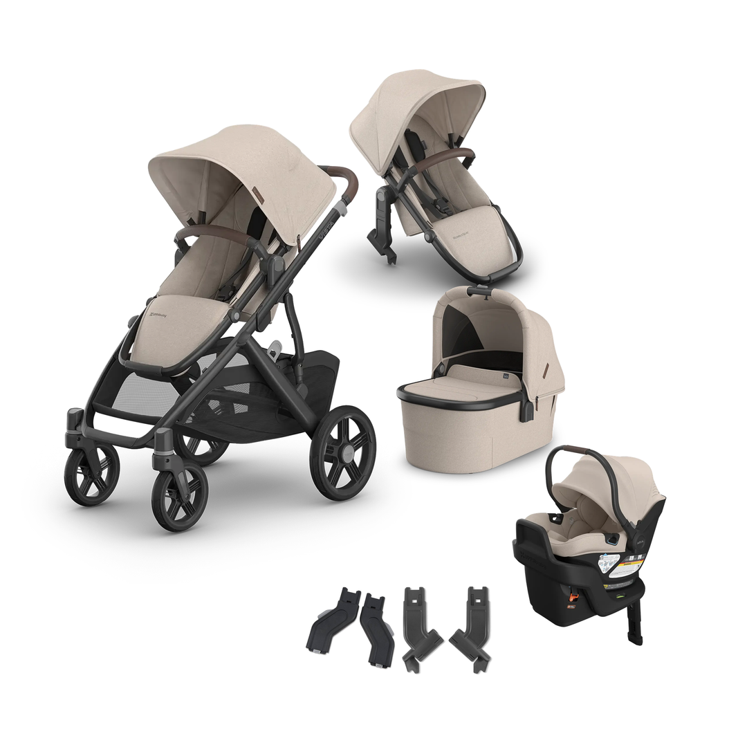 UPPAbaby Vista V3 Aria V2 Mega Bundle in Ada — all included components