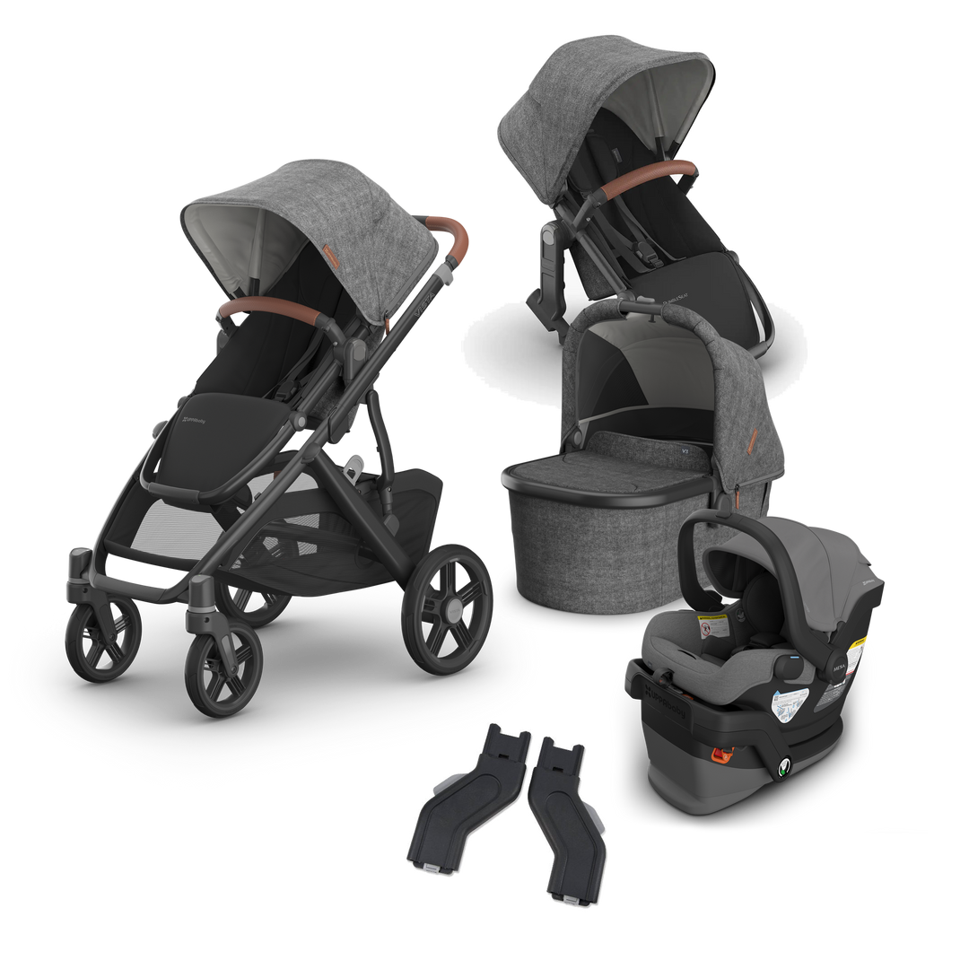 UPPAbaby Vista V3 Mesa V3 Mega Bundle in Greyson — exact-color transparent all-components cover — CK transparent exact V4
