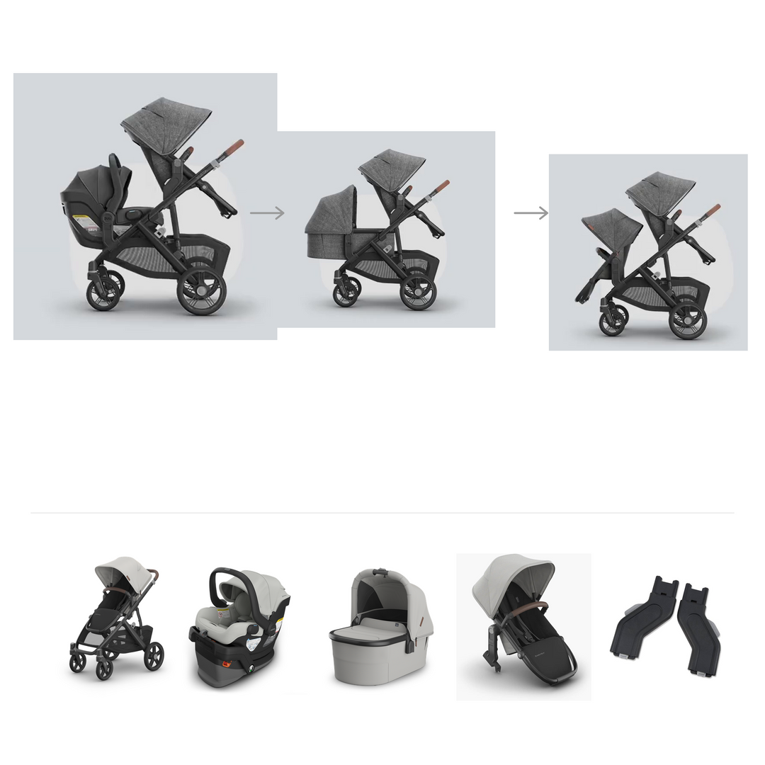 UPPAbaby Vista V3 Mesa V3 Mega Bundle in Savannah — official parent-use configuration and all included components — CK parent-use V3
