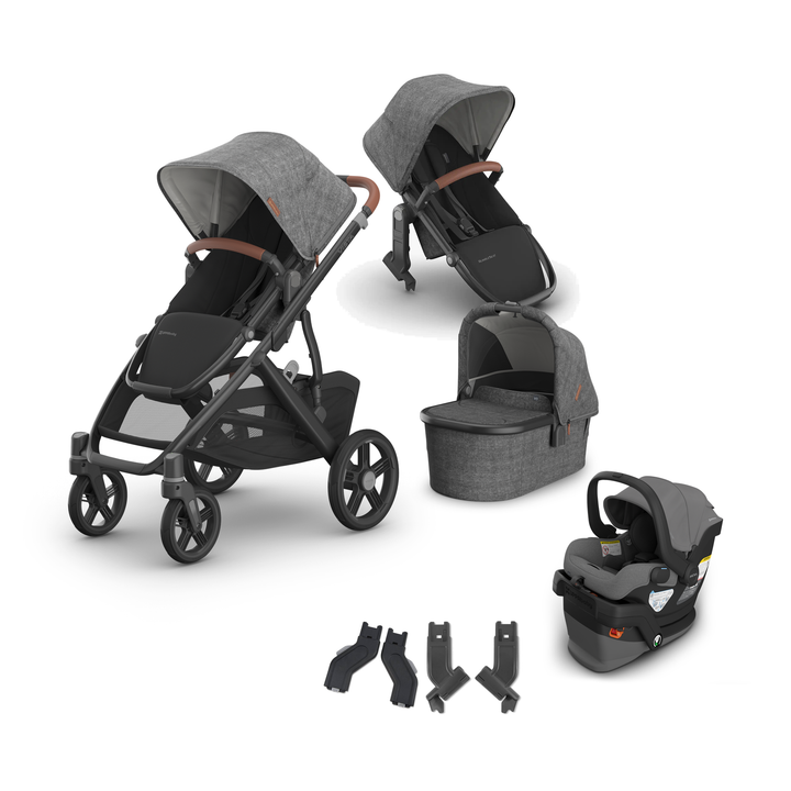 UPPAbaby Vista V3 Mesa V3 Mega Bundle in Greyson — all included components
