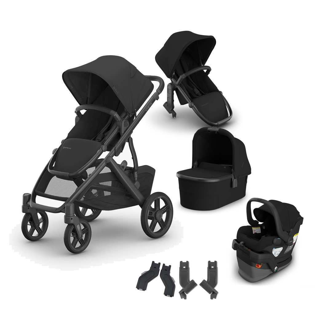 UPPAbaby Vista V3 Mesa V3 Mega Bundle in James — all included components