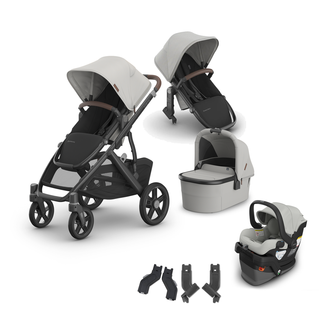 UPPAbaby Vista V3 Mesa V3 Mega Bundle in Savannah — all included components