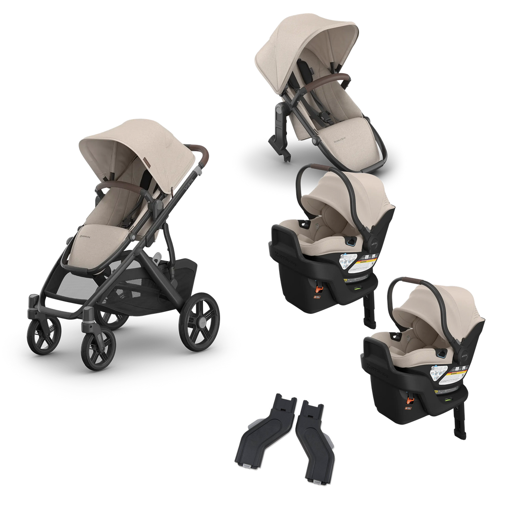 UPPAbaby Vista V3 Twin Aria V2 Grow Travel System in Ada — exact-color transparent all-components cover — CK transparent exact V4