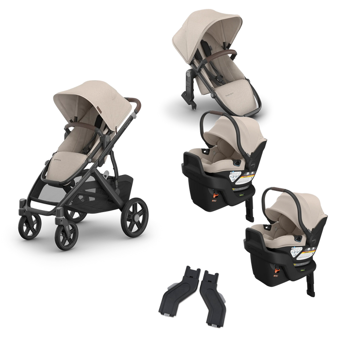 UPPAbaby Vista V3 Twin Aria V2 Grow Travel System in Ada — exact-color transparent all-components cover — CK transparent exact V4