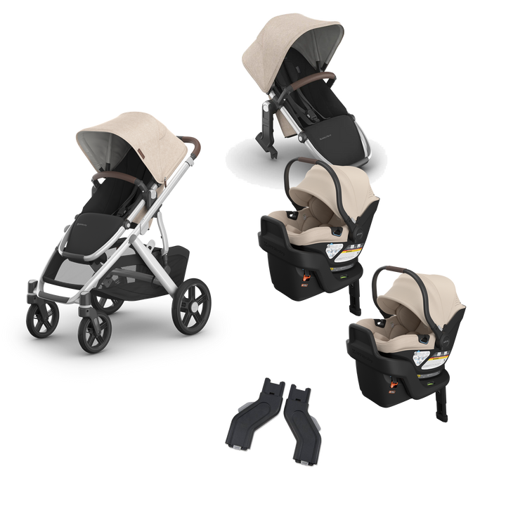 UPPAbaby Vista V3 Twin Aria V2 Grow Travel System in Declan — exact-color transparent all-components cover — CK transparent exact V4